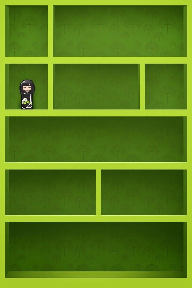 640x960 Green Shelf - background iPhone 4s Wallpaper
