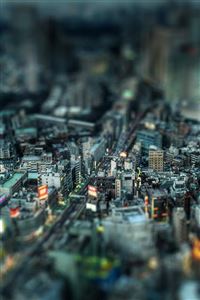 Dense urban Lens wallpaper
