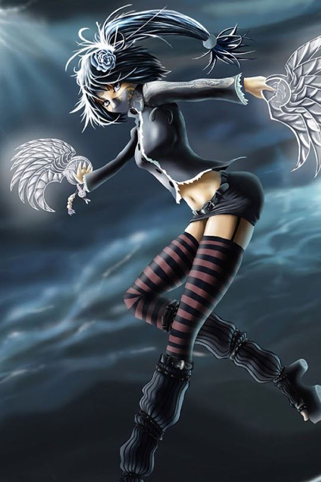 640x960 Cartoon Girl Ninja - cartoon iPhone 4s Wallpaper