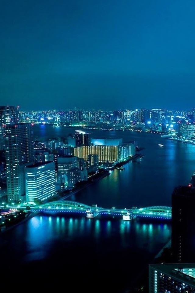 City at night iPhone 4s Wallpapers Free Download