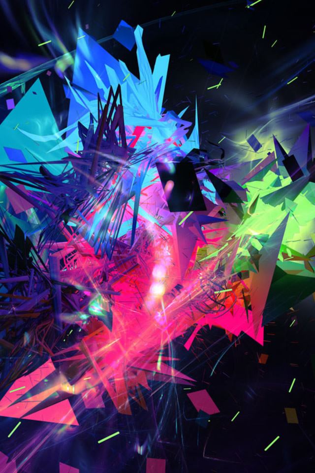 640x960 Multicolored Shapes - colorful iPhone 4s Wallpaper