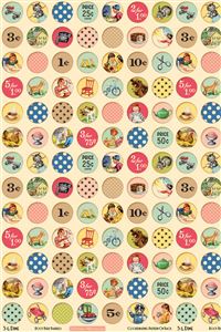 Cartoon circular pattern wallpaper
