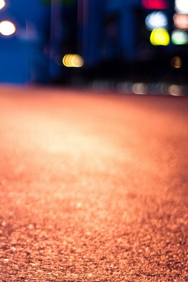 640x960 Street Line At Night - circle iPhone 4s Wallpaper
