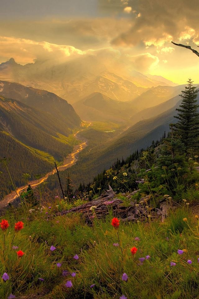 640x960 Epic Valley - sunshine iPhone 4s Wallpaper