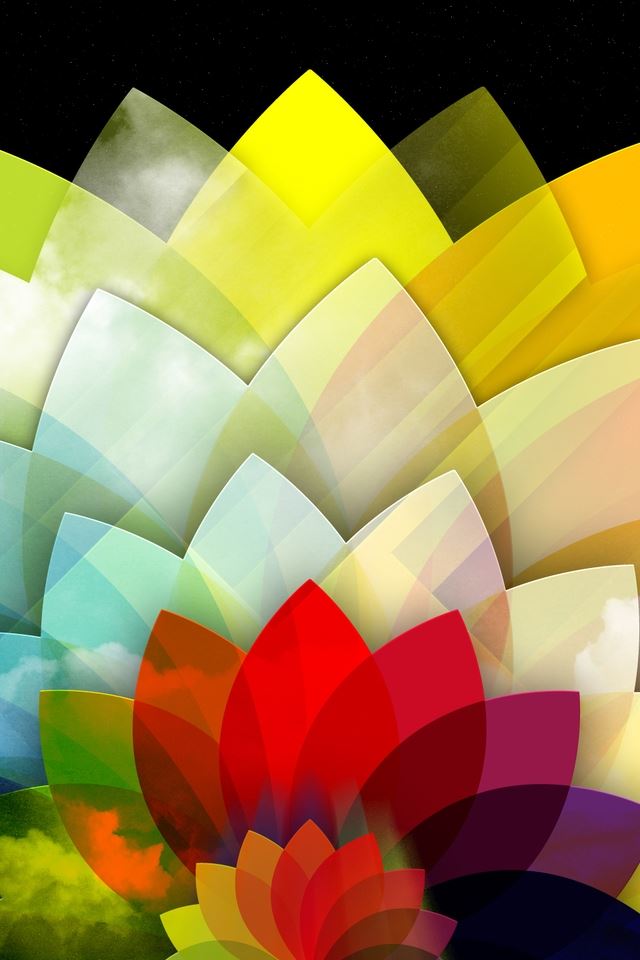 640x960 Sky Flower - line iPhone 4s Wallpaper