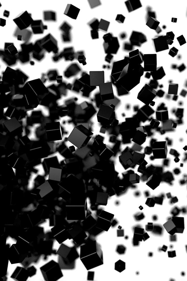 640x960 Black Cube - cube iPhone 4s Wallpaper
