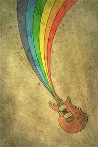 Rainbow Guitar wallpaper