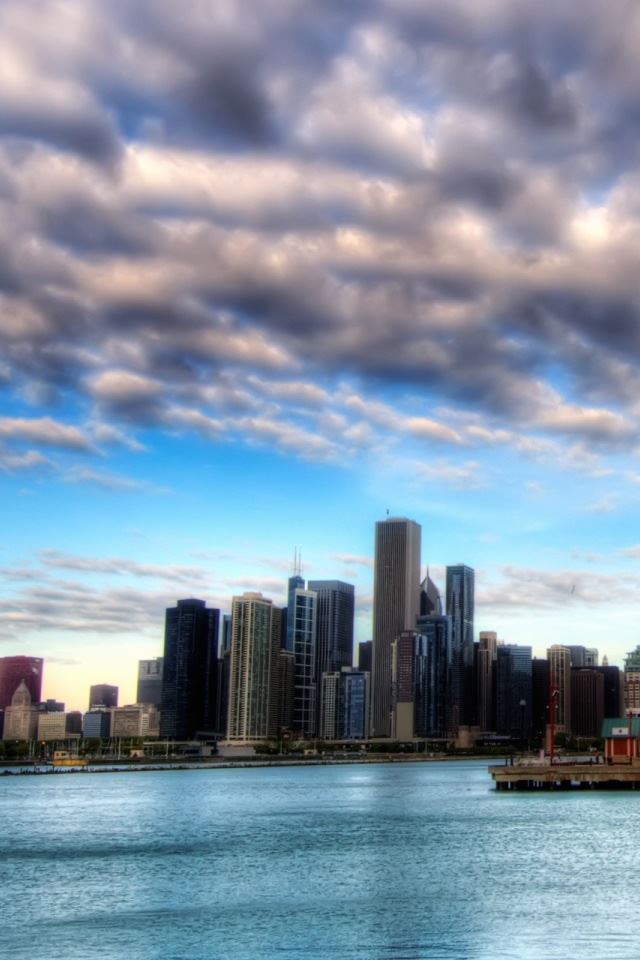 640x960 City Pier - brown iPhone 4s Wallpaper