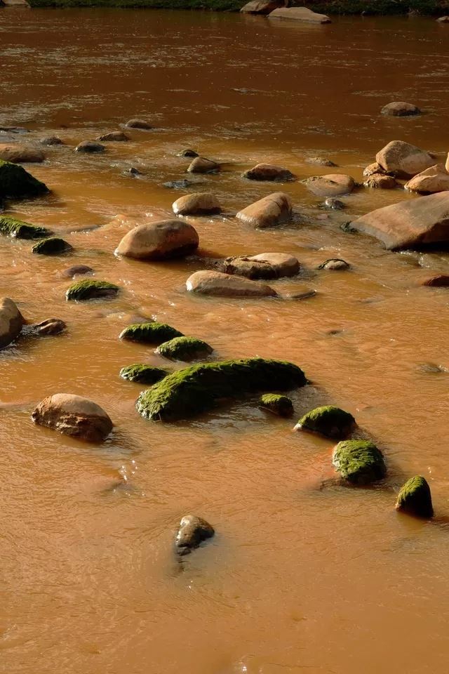 640x960 Yellow River - green iPhone 4s Wallpaper