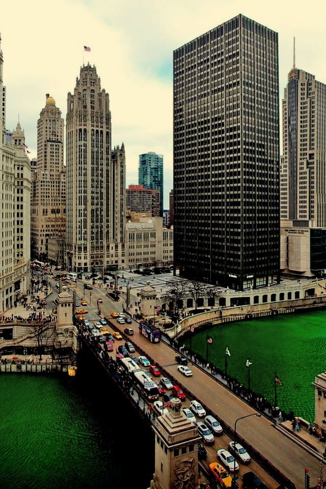 640x960 Illinois Sky Buildings - bridge iPhone 4s Wallpaper