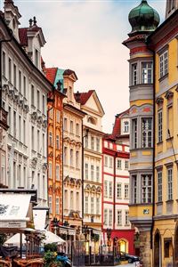 Prague Street Corner wallpaper