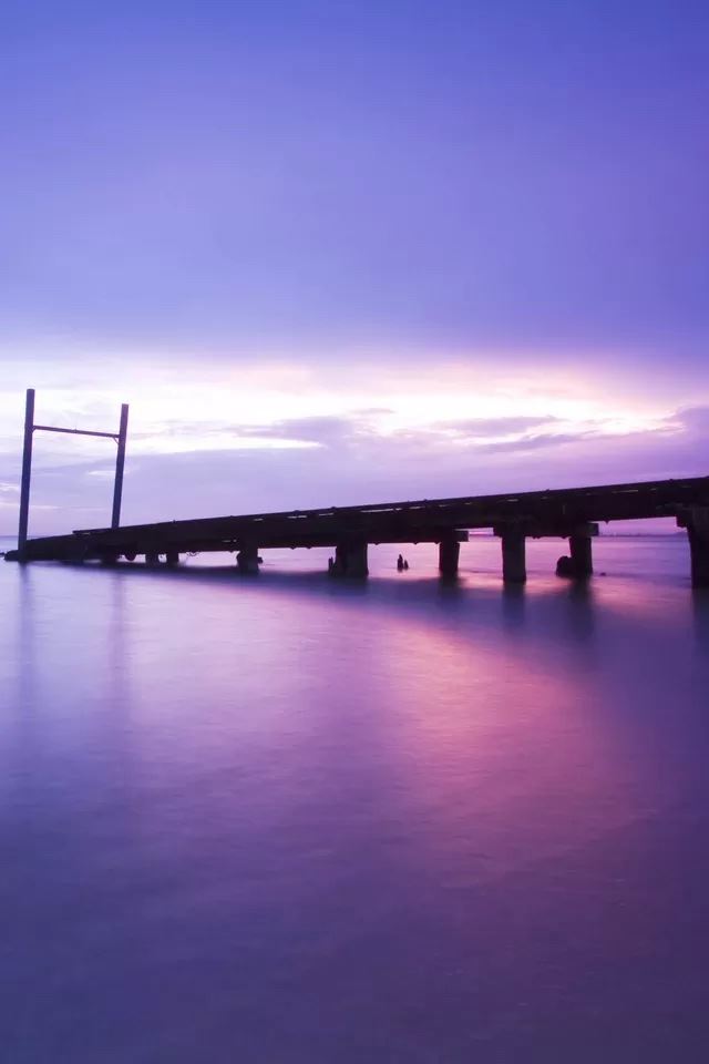 640x960 Purple bridge - bridge iPhone 4s Wallpaper