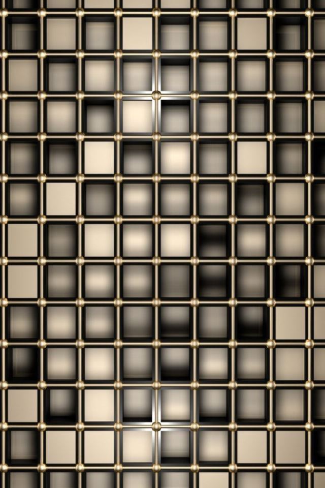 640x960 Bronze Squares - line iPhone 4s Wallpaper
