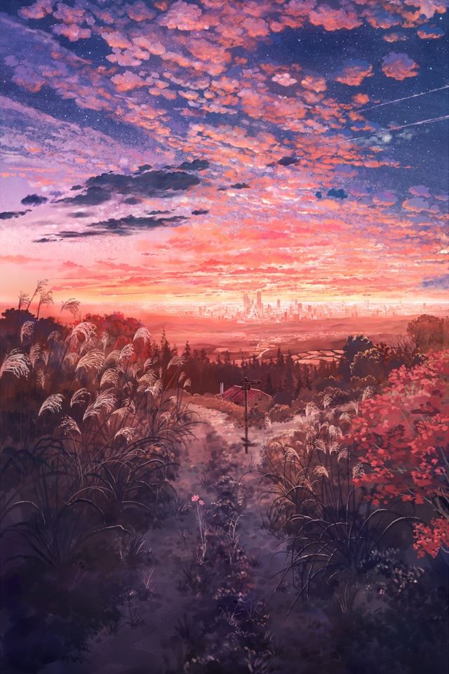 640x960 Sunset glow - glow iPhone 4s Wallpaper