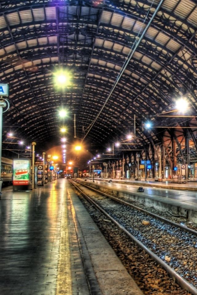 640x960 Inside A Train Station - train iPhone 4s Wallpaper