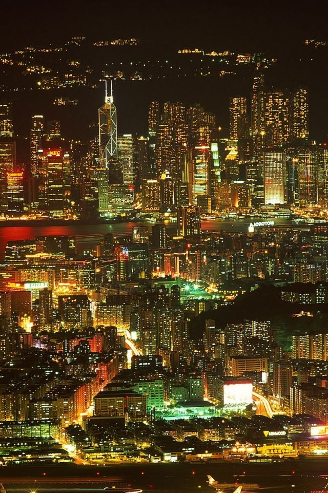 640x960 Night Metropolis - metropolis iPhone 4s Wallpaper