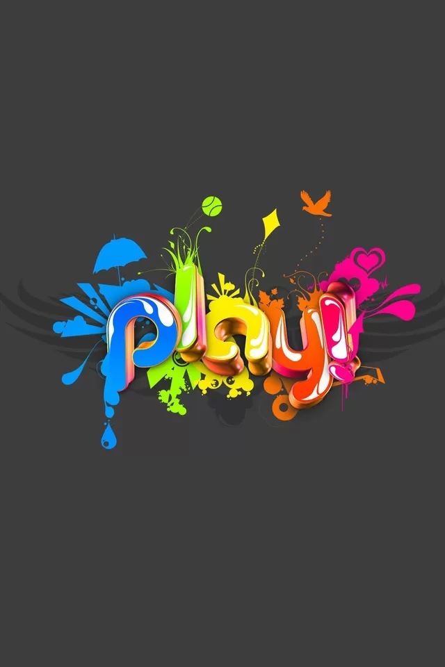 640x960 Riot of color - word iPhone 4s Wallpaper