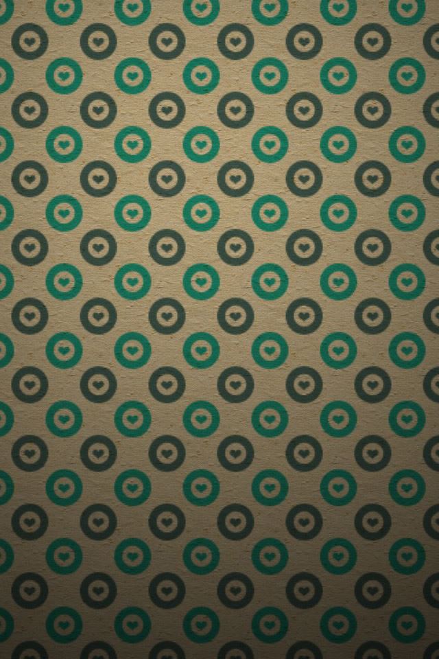 640x960 Heart Pattern - circle iPhone 4s Wallpaper