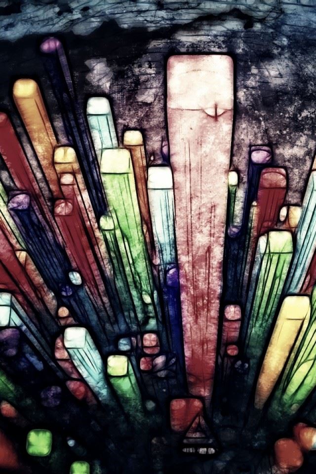640x960 Abstract Painting Colorful - colorful iPhone 4s Wallpaper