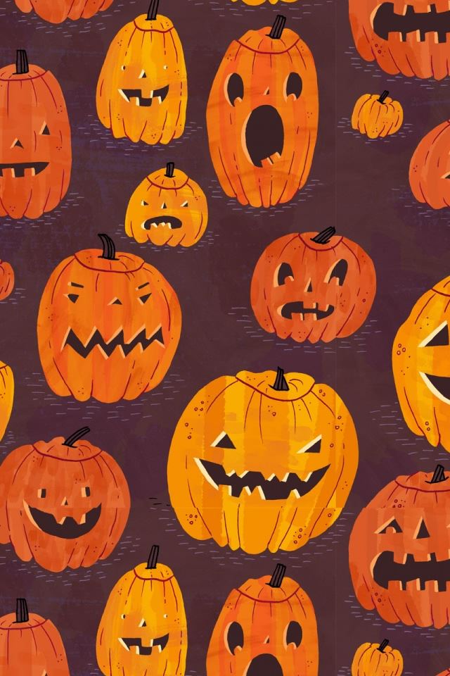 Halloween Iphone Orange  Pumpkin vintage halloween android HD phone  wallpaper  Pxfuel