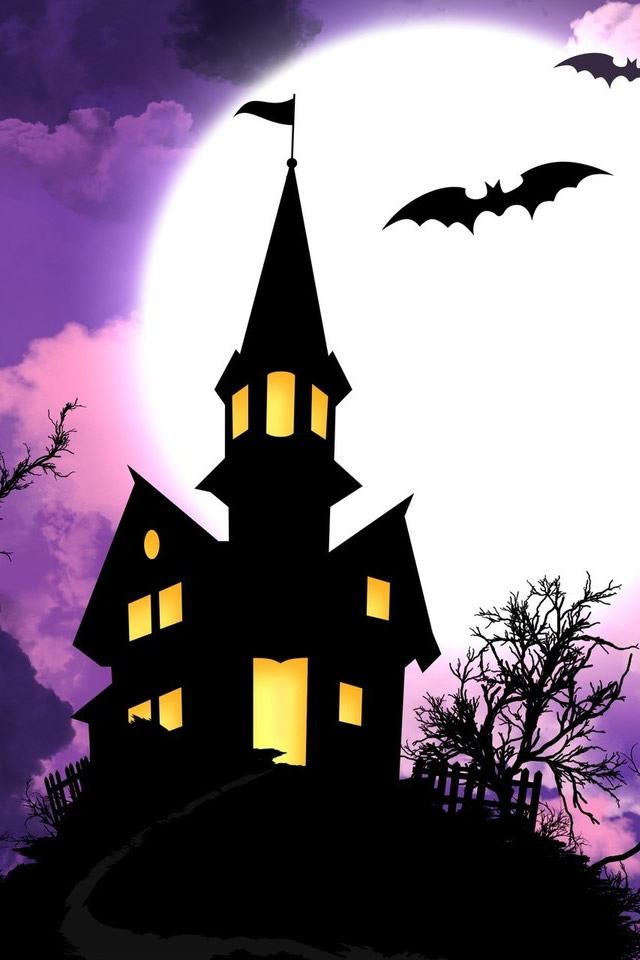 640x960 Haunted Castle Holiday HD - holiday iPhone 4s Wallpaper