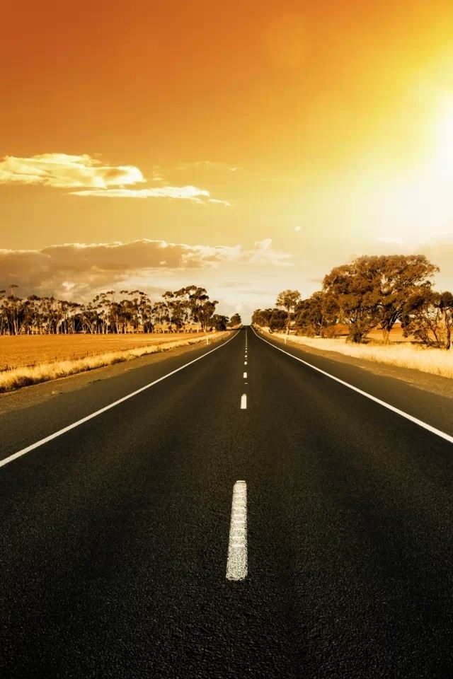 640x960 Dusk highway - dusk iPhone 4s Wallpaper
