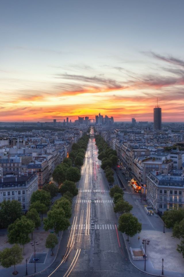 640x960 Sunset Paris France - sunset iPhone 4s Wallpaper