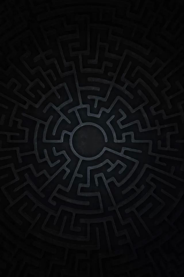 640x960 The circular maze - gray iPhone 4s Wallpaper