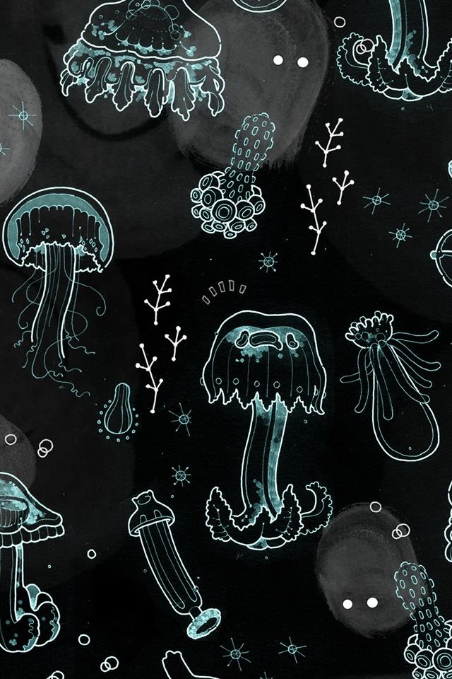 640x960 Under Water - painting iPhone 4s Wallpaper