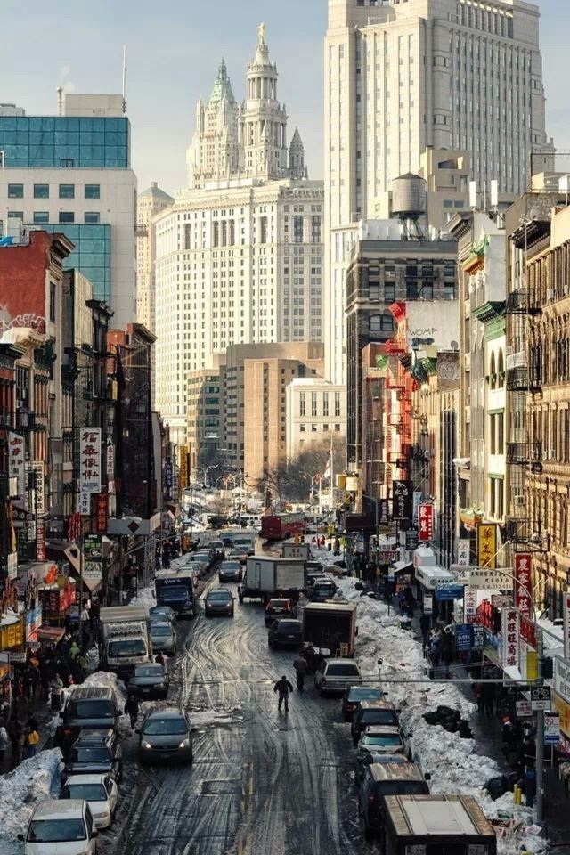 640x960 City winter morning -  iPhone 4s Wallpaper
