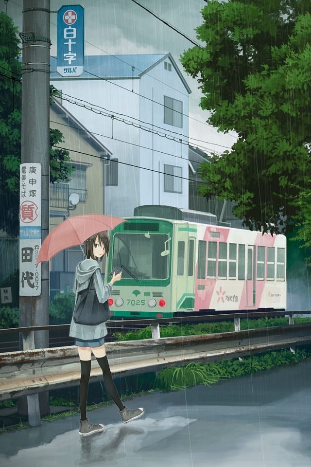 640x960 Umbrella girl - umbrella iPhone 4s Wallpaper