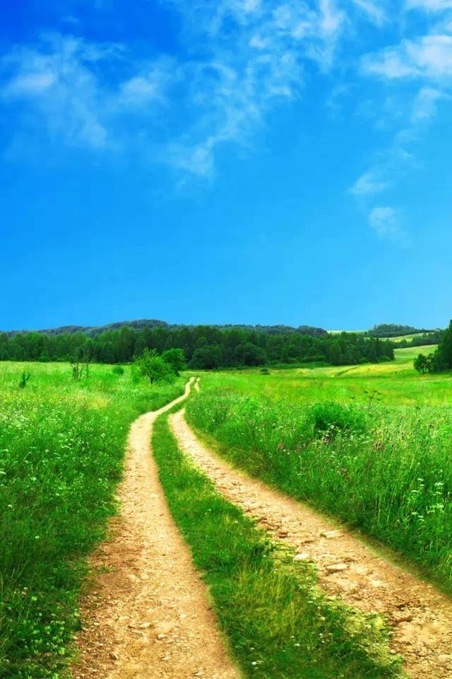 640x960 Farm road - farm iPhone 4s Wallpaper