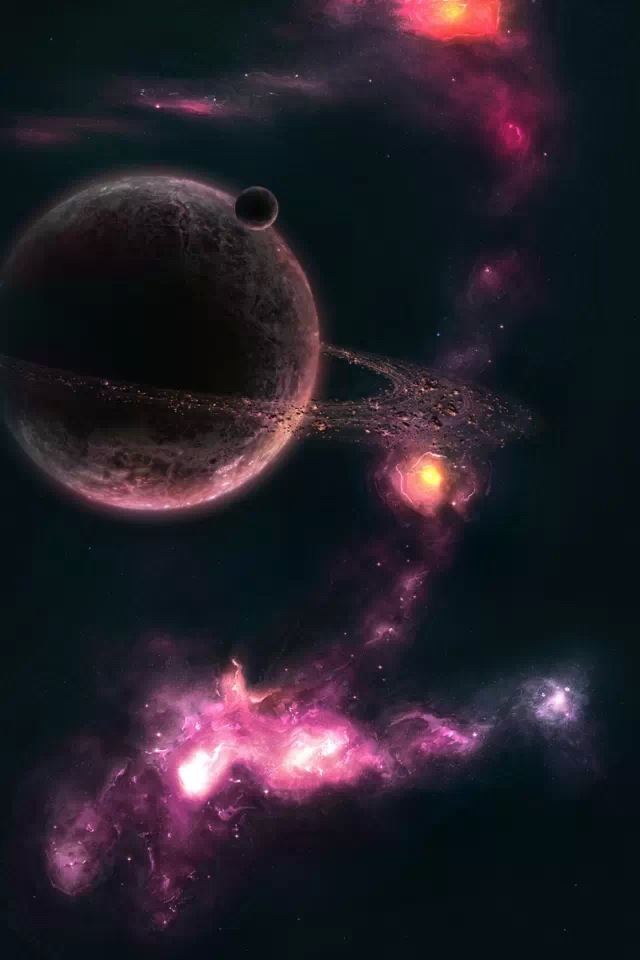 Planet Space iPhone 4s wallpaper 