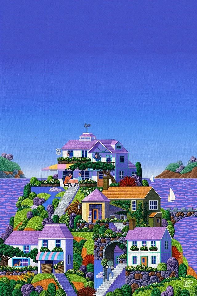 640x960 Purple Castle - house iPhone 4s Wallpaper