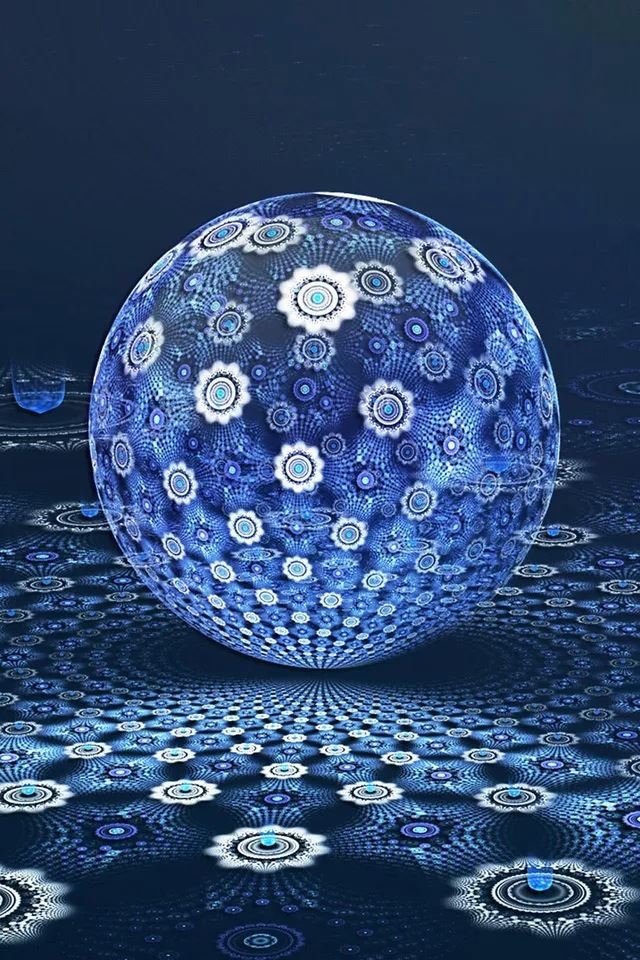 640x960 Blue Sphere digital pattern - pattern iPhone 4s Wallpaper