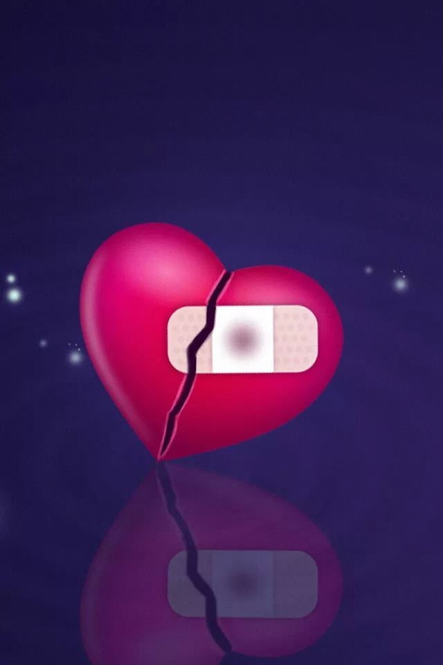 640x960 Broken hearts - broken iPhone 4s Wallpaper