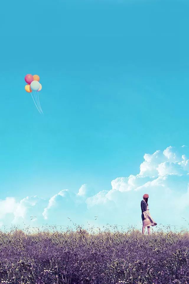 640x960 Balloons fly away - balloons iPhone 4s Wallpaper