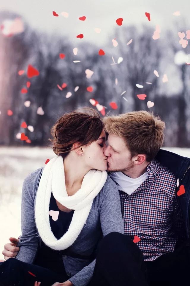 640x960 Happy Valentine's Day - lovers iPhone 4s Wallpaper