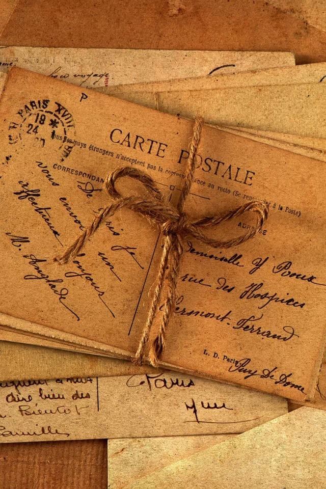 640x960 Yellowed envelope - letter iPhone 4s Wallpaper