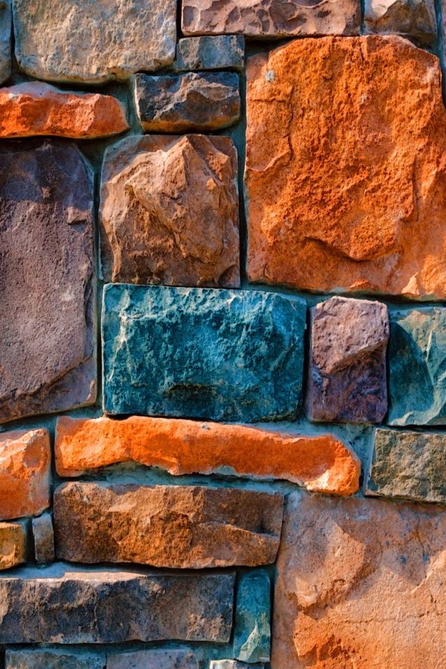 640x960 Abstract Stone Wall - gray iPhone 4s Wallpaper