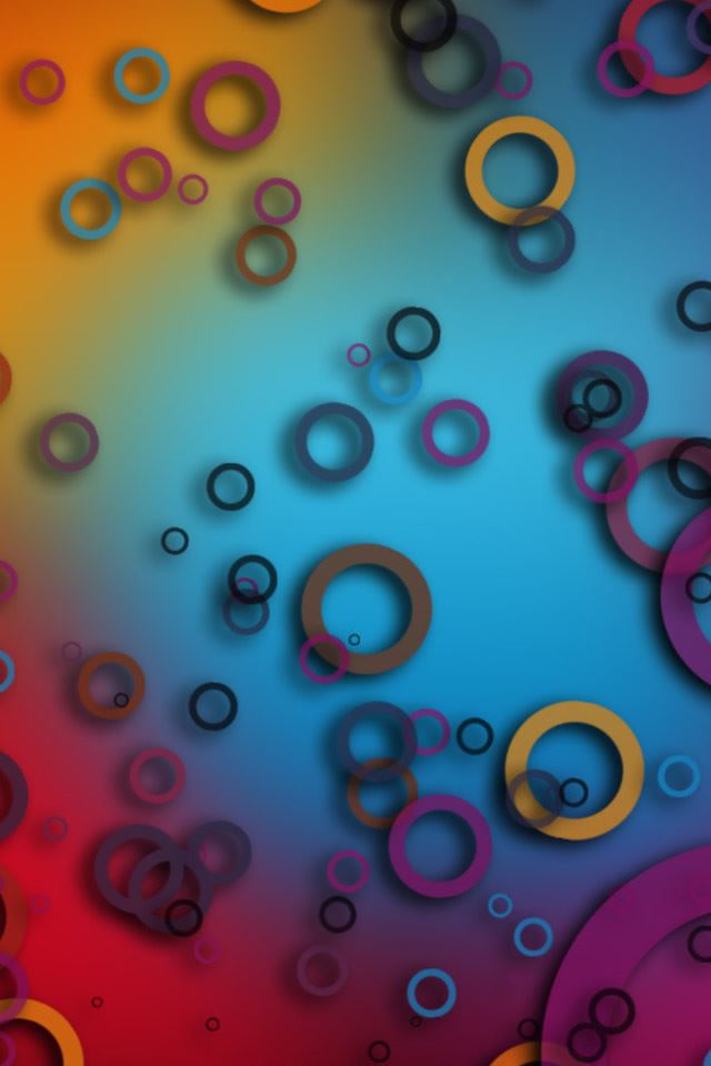 Colorful Rings iPhone 4s wallpaper 