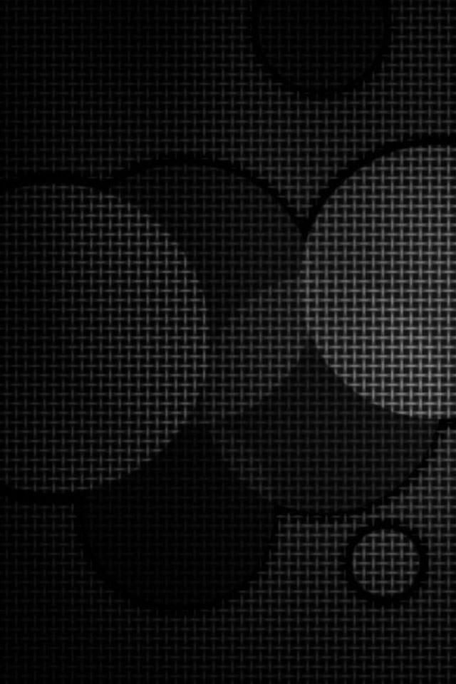 640x960 Textured Circles Abstract - black iPhone 4s Wallpaper