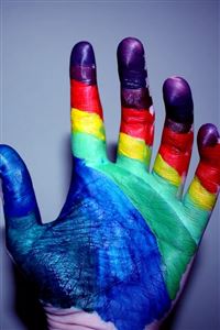 The hands of the rainbow wallpaper
