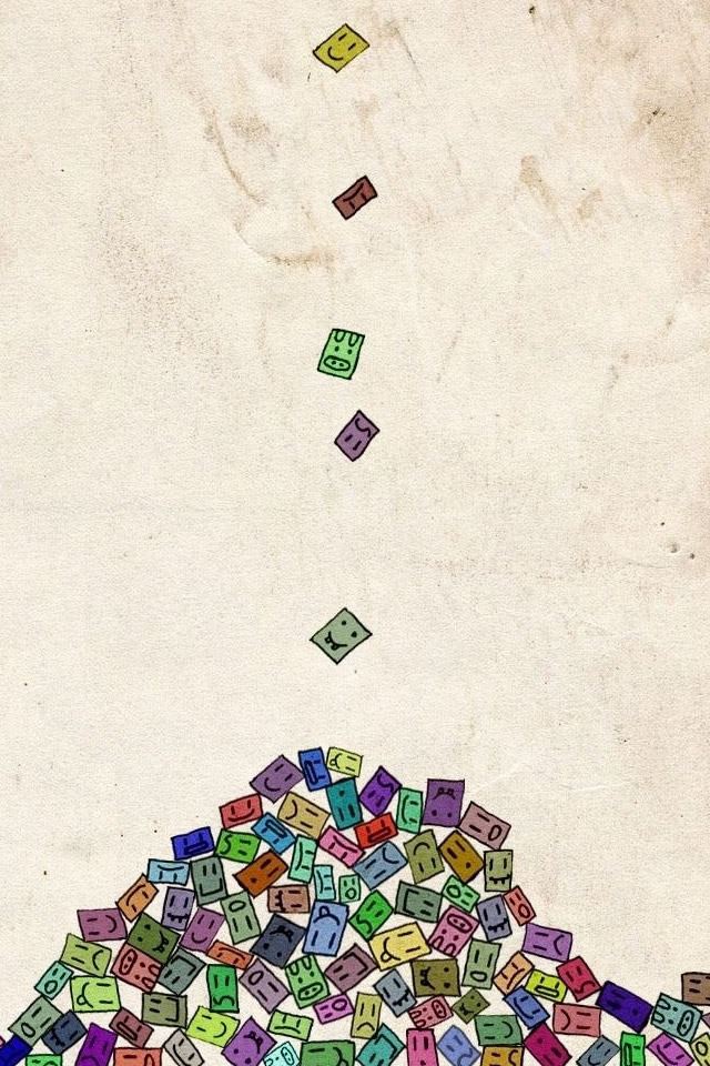 640x960 Smile Simple Dark - drop iPhone 4s Wallpaper