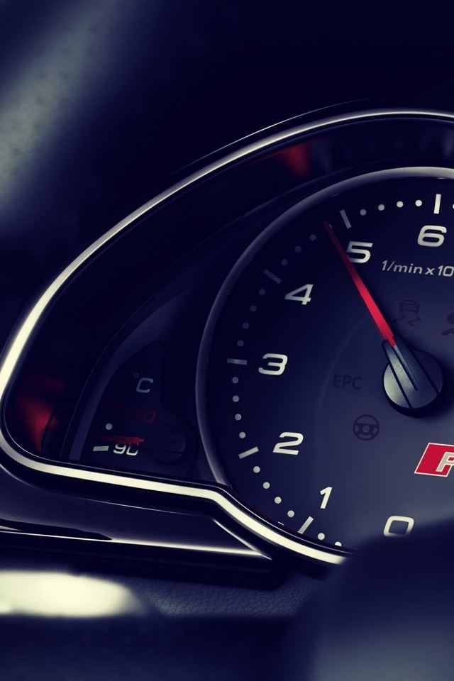 640x960 Audi Rs5 Dashboard - circle iPhone 4s Wallpaper