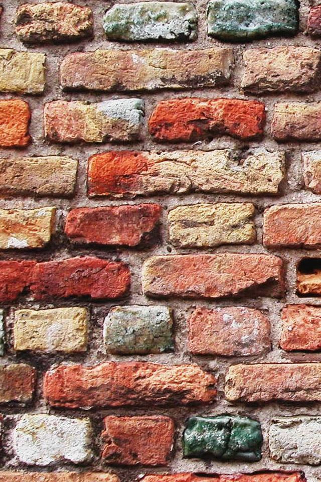 640x960 Colorful Brick Wall -  iPhone 4s Wallpaper