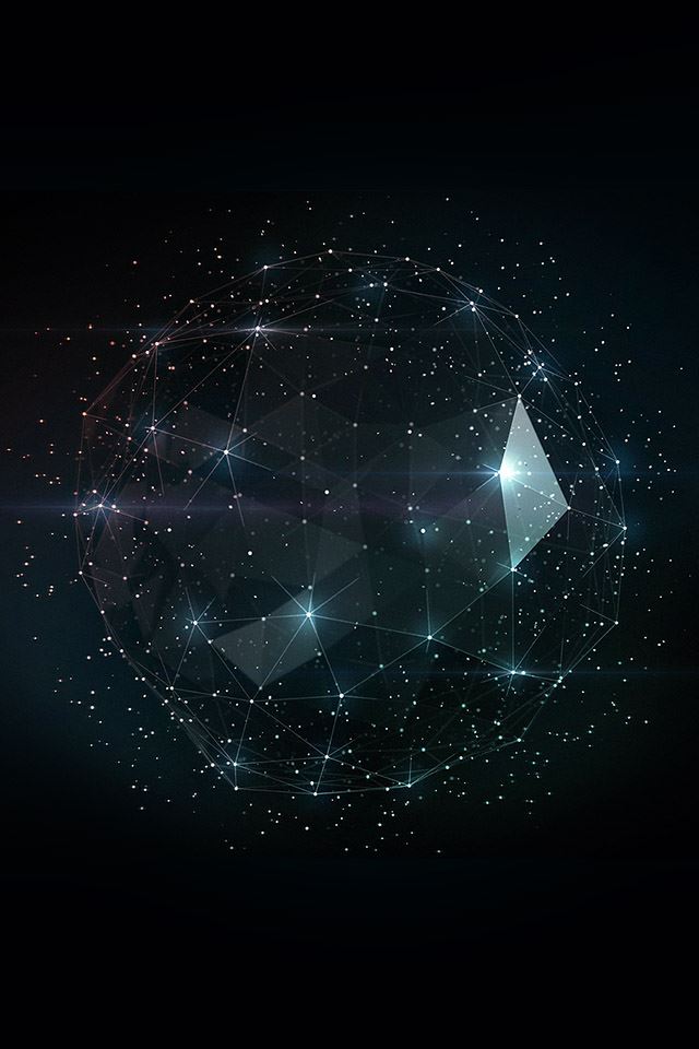 640x960 abstract shiny triangle cage - white iPhone 4s Wallpaper