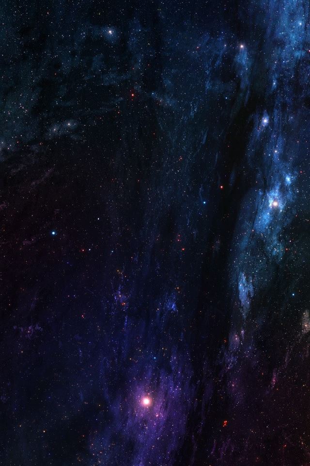 640x960 Planet In Deep Space - blue iPhone 4s Wallpaper