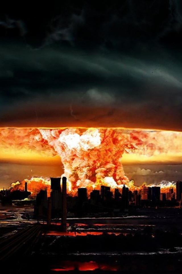 640x960 Nuclear Explosion Of Darkness -  iPhone 4s Wallpaper