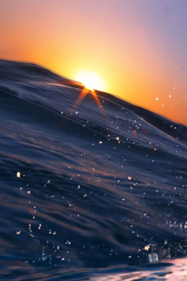 640x960 Ocean - black iPhone 4s Wallpaper